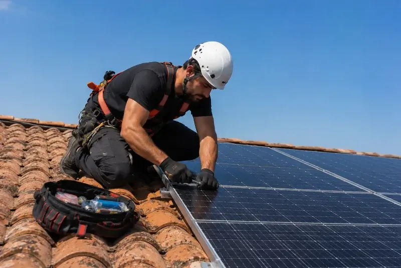 Maintenance et monitoring de panneaux solaires à Limerzel